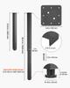 Adjustable Table Legs, 610-1016 Mm Square Steel Furniture Legs, 544 Kg Max Load Heavy Duty, Quick Installation, for Home Office Desk DIY, Coffee