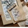 16Pcs DIY Stamping Art Bowknot Petal Leaf Wood Stamps for Scrapbooking Card Making Planner Decor Journal Hobby Craft Supplies