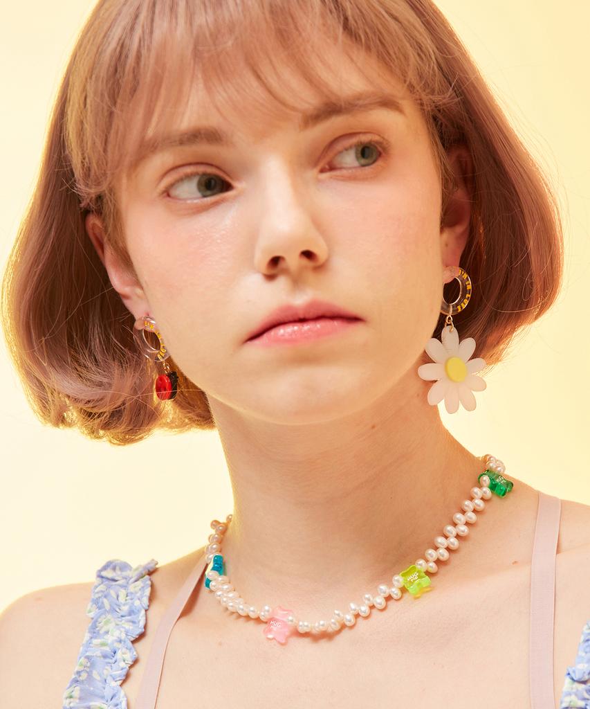 My Boo Tiny Cute Bear Pearl Necklace
