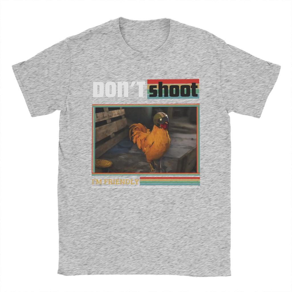 DonT Shoot IM Friendly T-Shirt Sommer Arc Raiders Harajuku T-Shirts Herren Baumwolle Rundhals Oversize Oberteil T-Shirts Kurze Ärmel T-Shirt