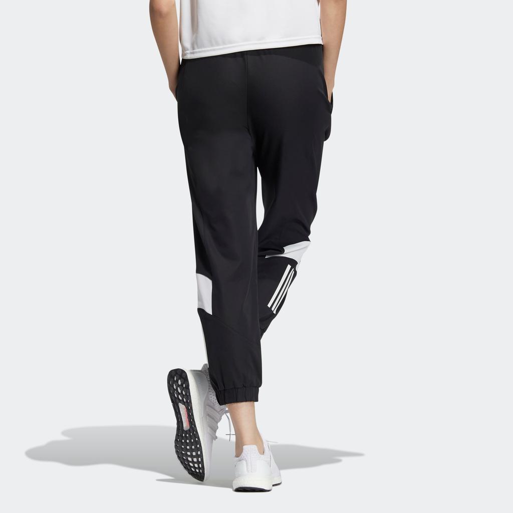 Adidas Color-Block Print Drawstring Joggers Women Bottoms Black HY2836
