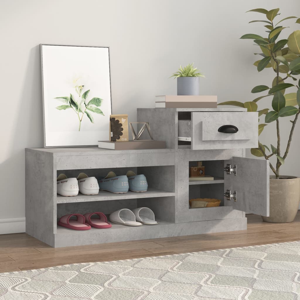 Vidaxl Szafka Na Buty, Szarość Betonu, 100X42X60 Cm