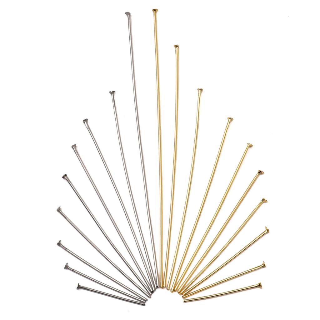 50/100Pcs Stainless Steel T-Shape Needle Charm Accessories For DIY Necklace Bracelet Jewelry Making