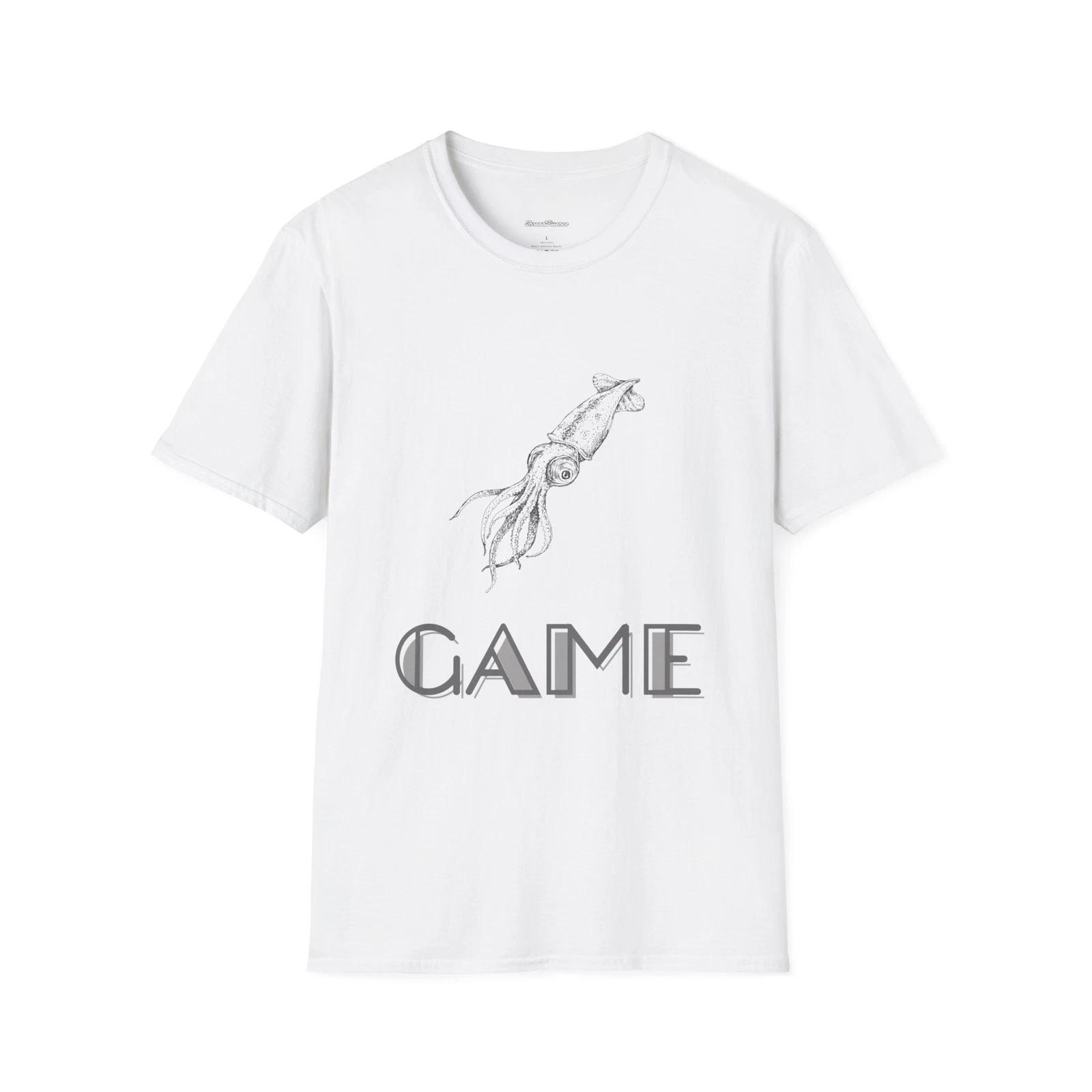 Squid T-Shirt, Cool Unisex Tee, Unique Design Shirt, Trendy Series L