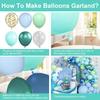 Under The Sea Balloon Arch Light Blue Lime Green Mint Green Balloon Garland Ocean Theme Birthday Party Christening Decoration