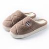 Cotton slippers autumn and winter indoor home dormitory thick bottom stepping on shit feeling plush warm couple shoes