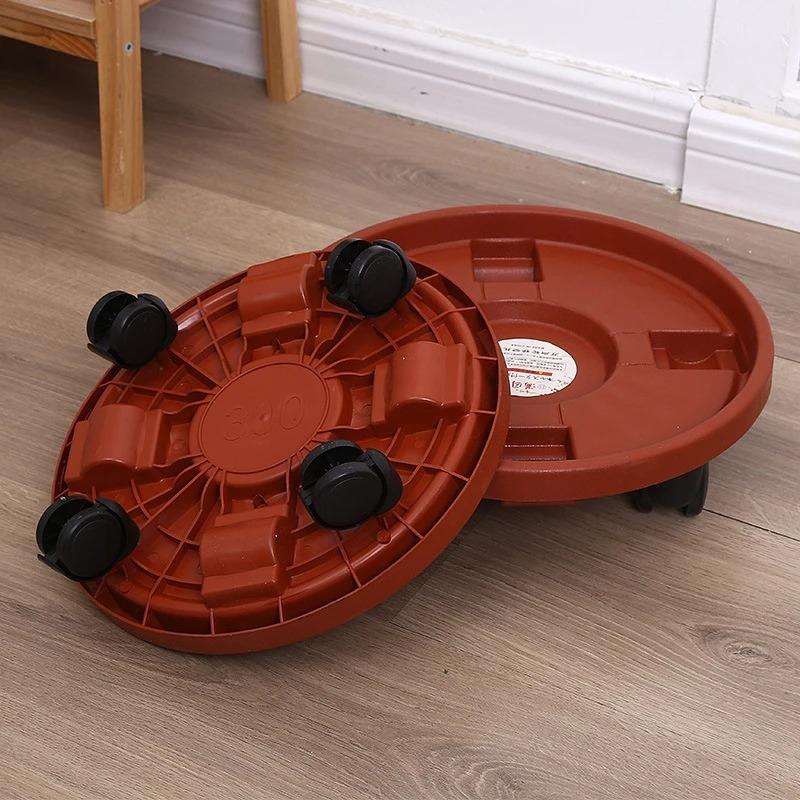 Removable Plant Stand Flower Pot Tray With Universal Wheel Heavy Rolling Flower Pot Rack Indoor And Outdoor Balcony