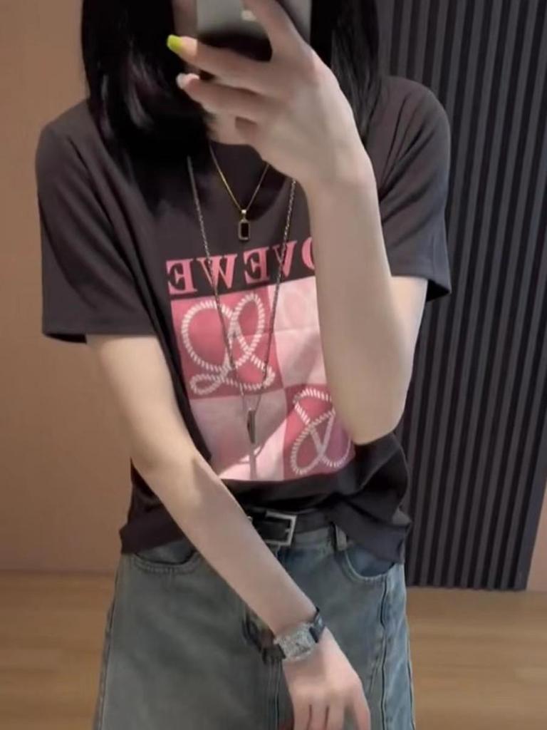 Stylish Slim Fit Pure Cotton Round Neck T-Shirt, Long-Sleeved, New Summer Print