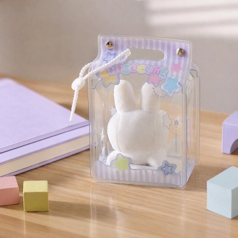Transparent Milk Box Doll Storage Bag PVC Material Hanging Storage Bag Decorative Pouch