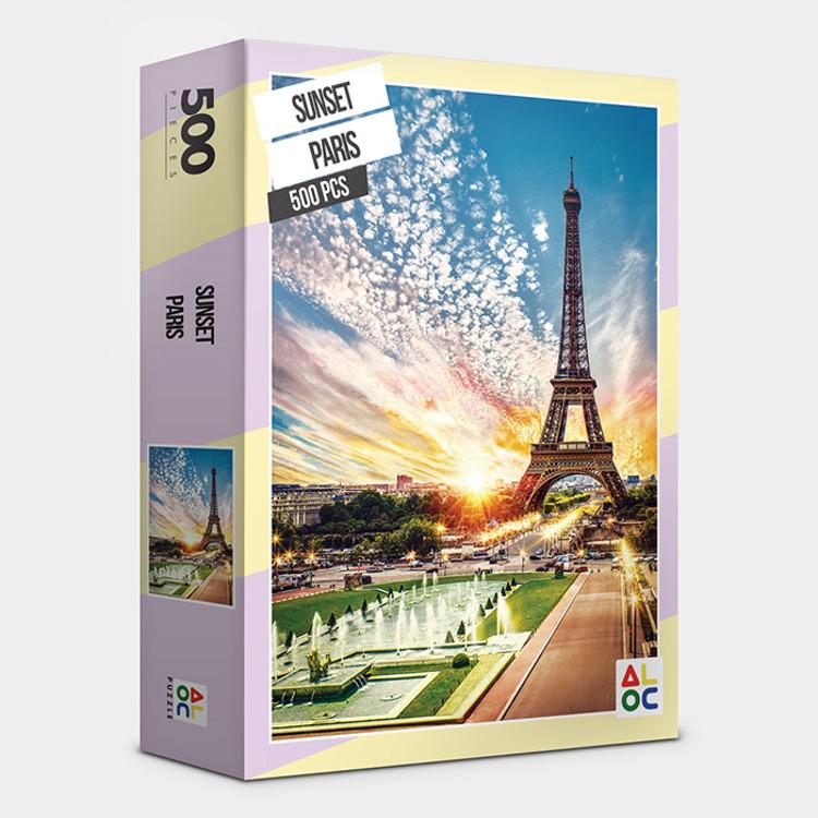 500 Piece Jigsaw Puzzle - Paris At Sunset, Popular Korean Puzzle