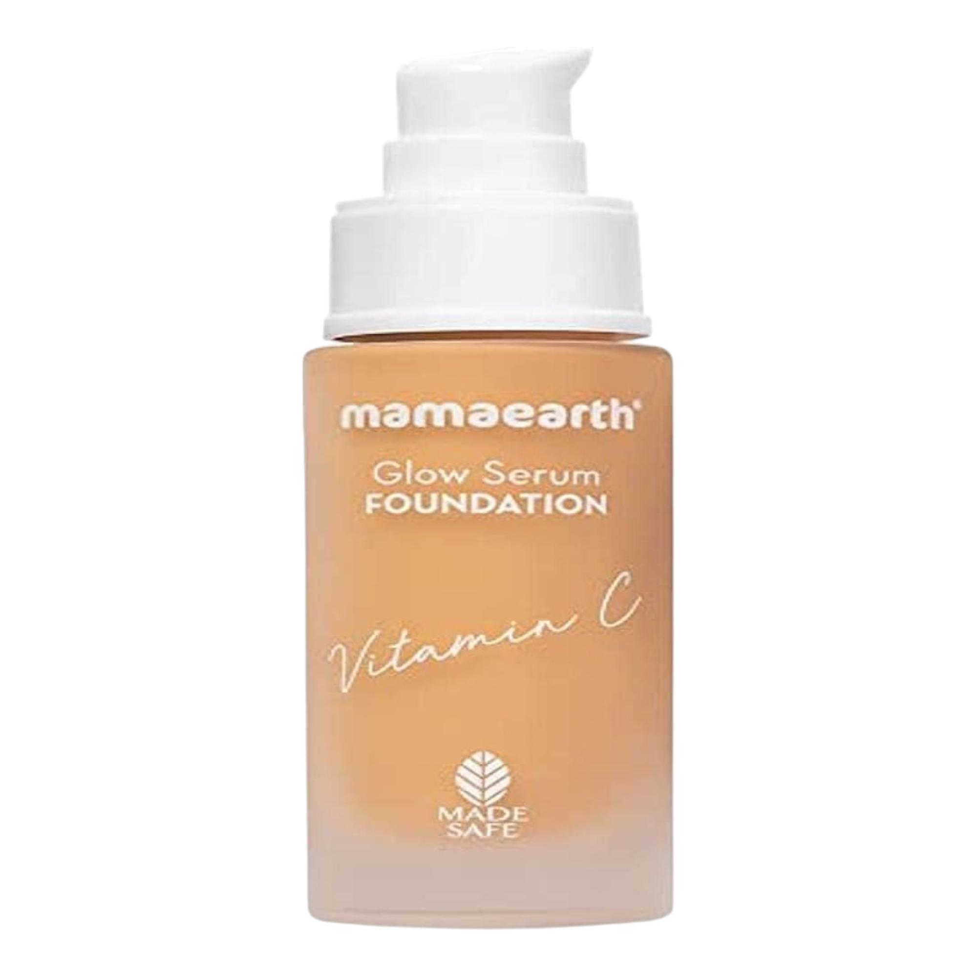 

Mamaearth Glow Serum Foundation 30 ml, Medium Coverage Matte Finish 06 Almond Glow, Vitamin C & Turmeric For 12-Hour Long Stay For A Flawless Look