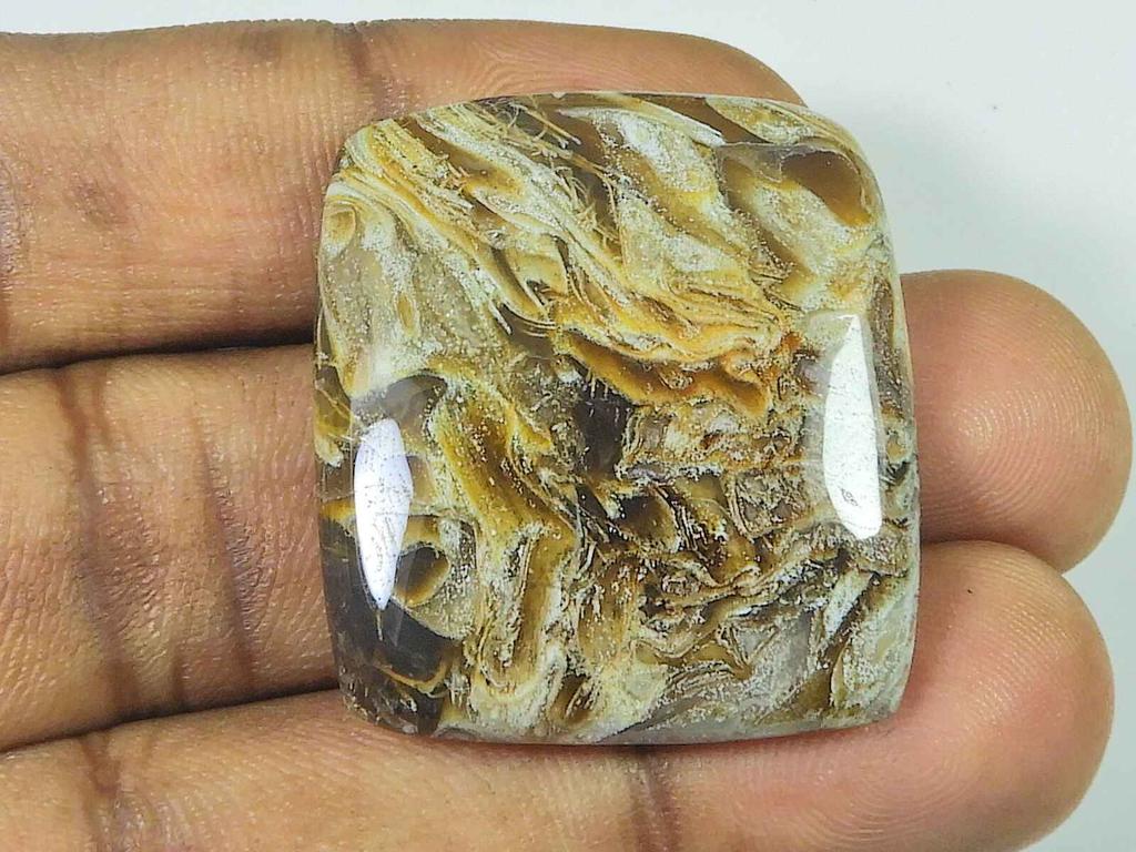 62 carats. Cabochon octogonal en cristal de calcite de roche naturelle, pierre précieuse en vrac, 30 x 33 mm, SK-3443