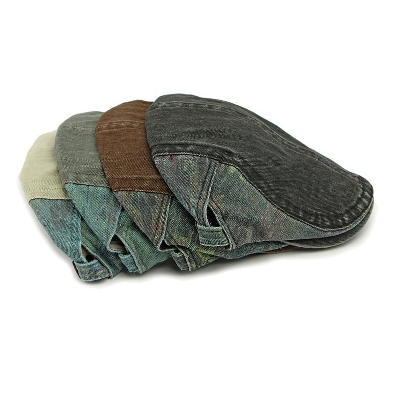 Vintage Beret Men's Denim Peaked Cap British Progressive Cap Paintwoman's Cap