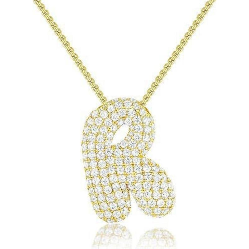 Ladies' Diamond Metal Necklace, Heavy Craftsmanship Premium Design Initial Necklace, Gift for Women, Holiday Present, Party Jewelry.