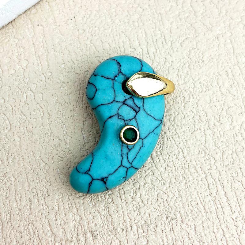 Natural Crystal Turquoise Yin Yang Magatama Pendant Necklace