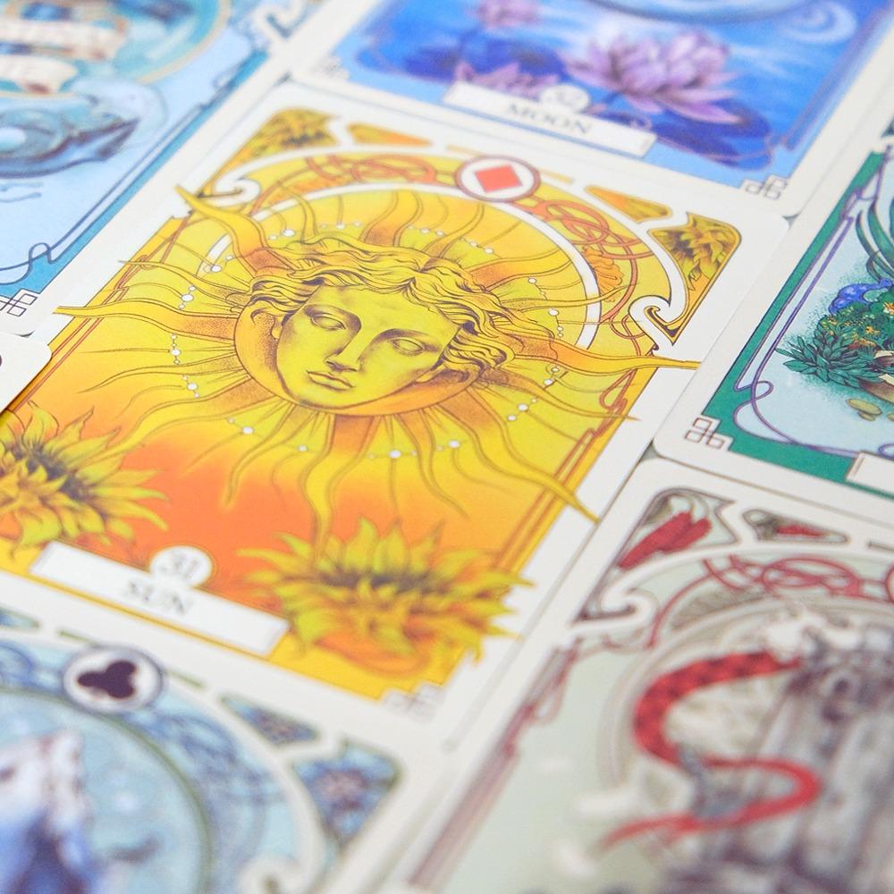 Romantic Lenormand Oracle 10.5*7.5cm Floral Motifs of The Art Nouveau Style 37 Pcs Cards (with 1 Special Card)