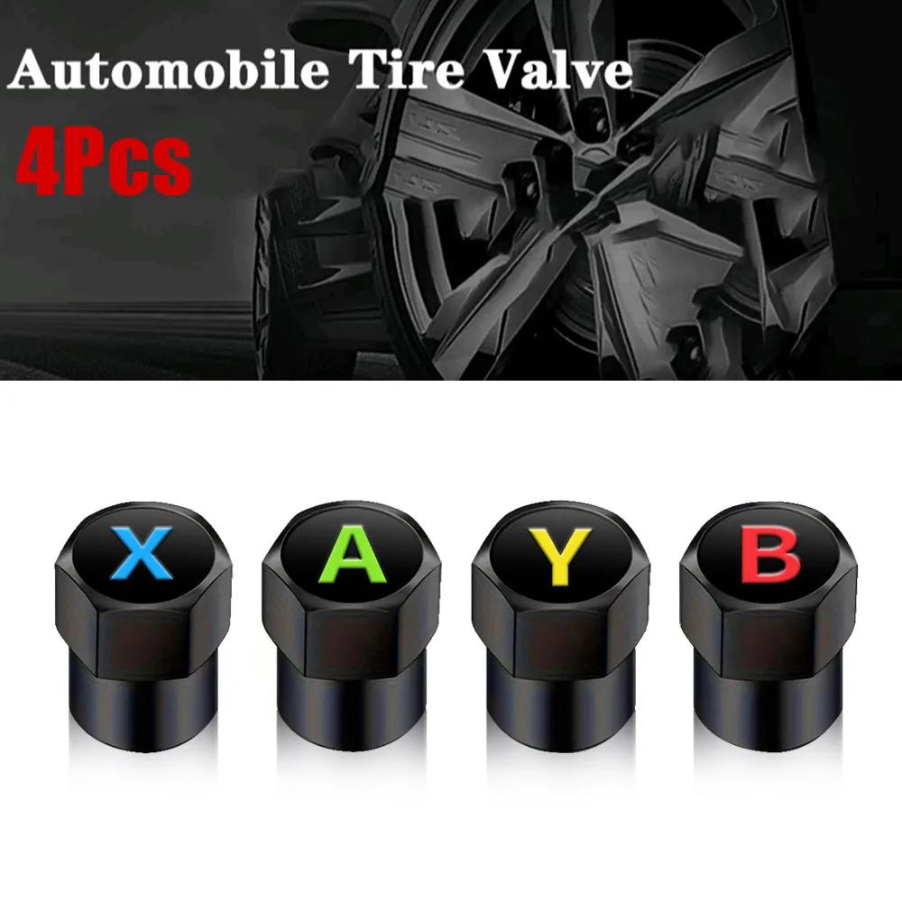 4Pcs Car Game Design Valve Cap Accessories Wheel Tire Valve Tyre Air for Auto Truck Bicycle Universal Decoration Accessories
