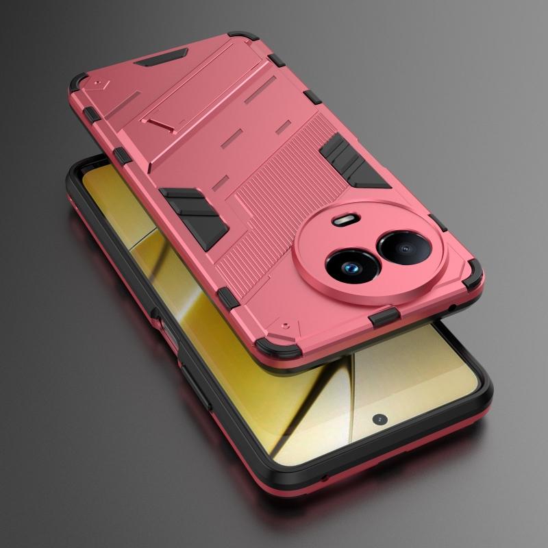 

Для Realme 11 5G Global Cover Case Для Realme 11 5G Case Funda Armor Shockproof KidStand Hard PC Защитный телефонный бампер Realme 11 5G Global розовый