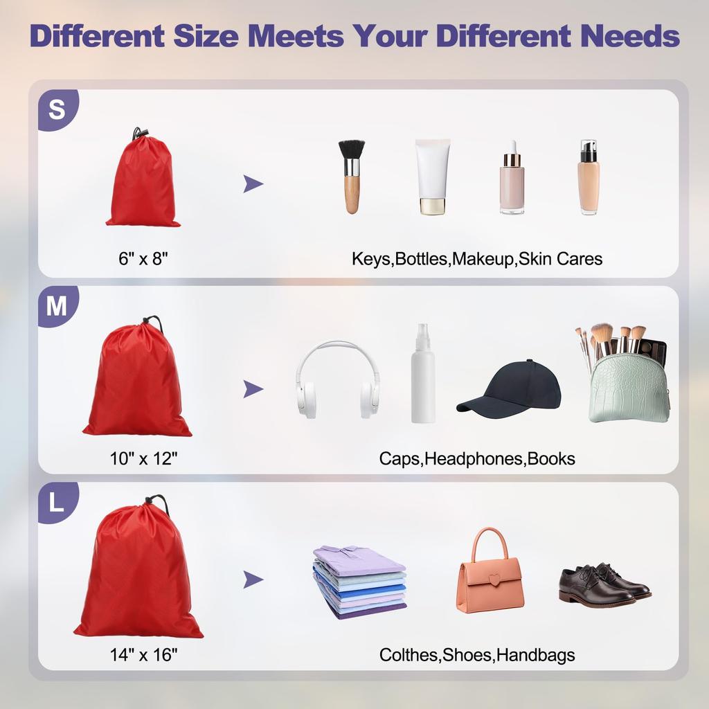 Uxcell 210D Polyester Drawstring Bags with 6x8 Waterproof Travel Storage Foldable Cinch Sacks for and Clothing Sky Blue 5-Pack Toggles, Inch, Bags,