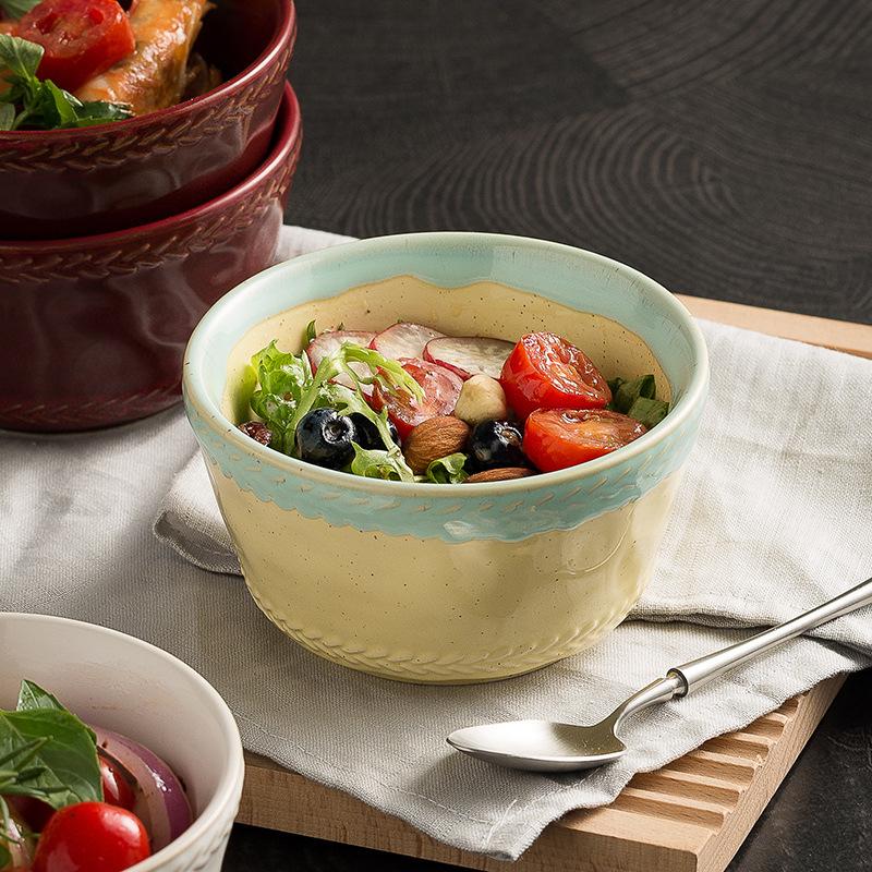 Japanese Retro Bucket Hat Bowl Rice Bowl For Home New Rice Bowl Exquisite Breakfast Small Bowl High-Value Bowls