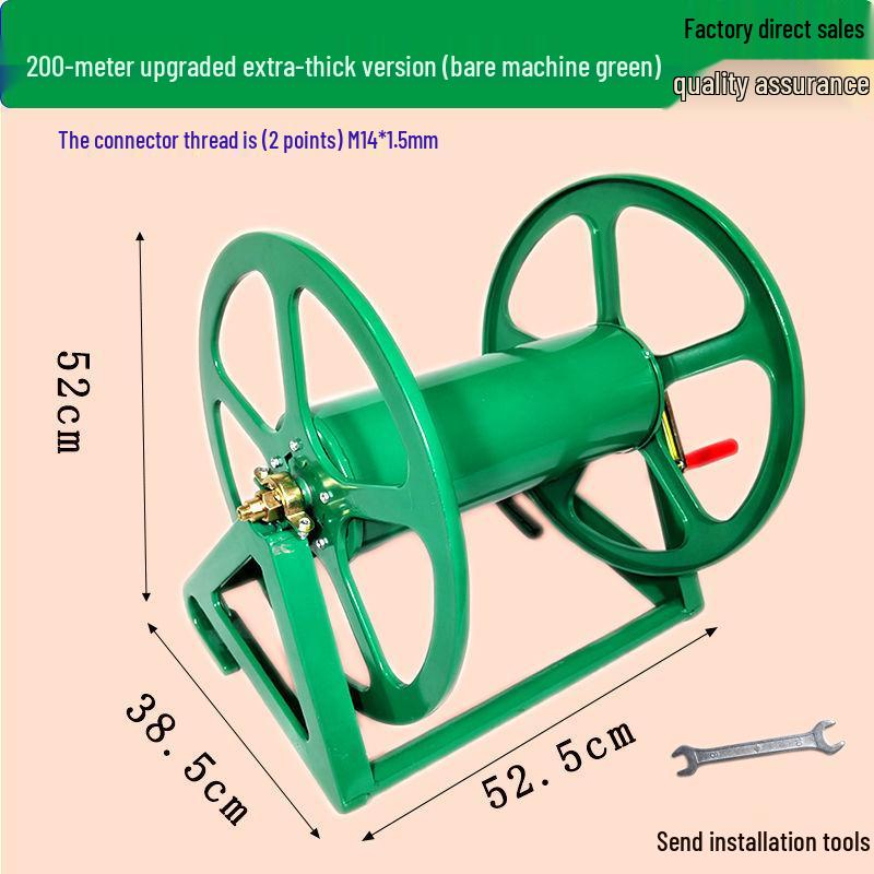 Hand-Crank Wall-Mounted Agricultural Hose Reel & High-Pressure Sprayer Pipe Coiler