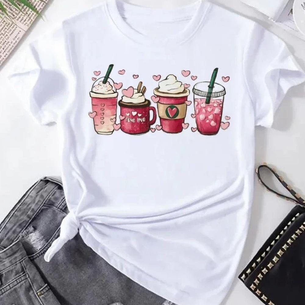 Womens Shortsleeved Tshirt Ice Cream Fashion Printed Base Shirt Harajuku Graphic T Shirts Aesthetic Clothes Tops