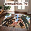 Custom Name Crystal Velvet Rug,Spy × Family Comfortable Anti Slip Floor Mat For Room Decoration