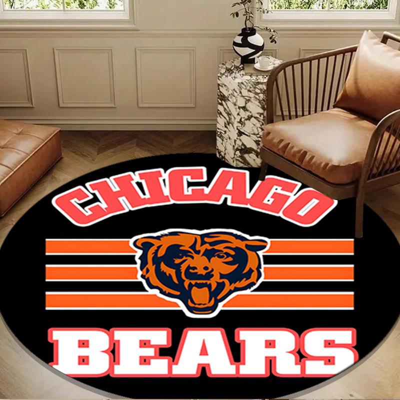 Chicago Bears  Round mat, Anti-slip Circle Carpet Chair rug For livingroom,Bedroom, doormat home decor Gift Christmas Gifts