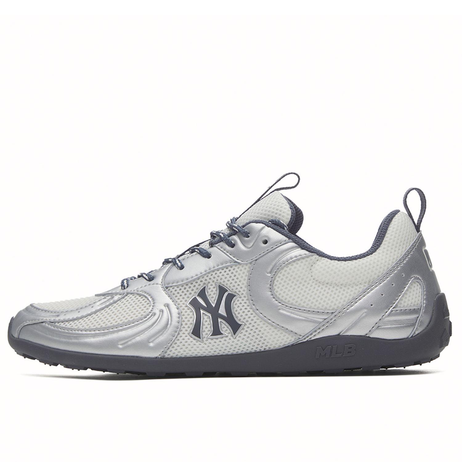 MLB New York Yankees Synthetisch Leer Mesh Retro Millennium Stijl Veelzijdig Lichtgewicht Ademend Lage Top Trainingsschoenen 3ACVOL16N-50SIS 37.5 white