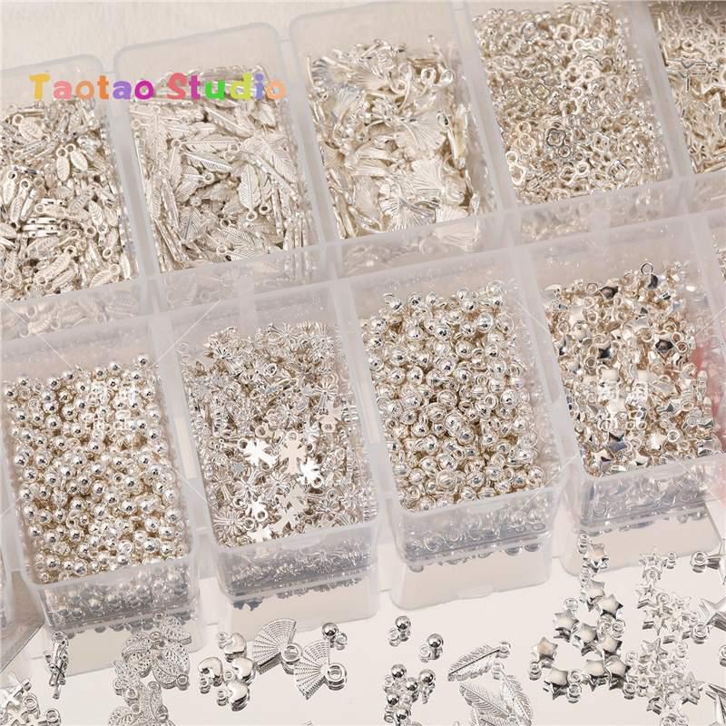 Starlight Moon Bell Pendant Tassel Jewelry DIY Materials - Silver Necklace/Bracelet Beading Accessories