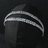 Luxus Braut Diadem Hochzeit Haarband Zirkonia Braut Haarband Diademe und Kronen für Frauen Party Abschlussball Haarschmuck Kopfschmuck