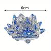 Crystal Lotus Flower Figurine Home Wedding Decoration Glass Craft Collection Paperweight Table Ornaments Souvenir Gifts