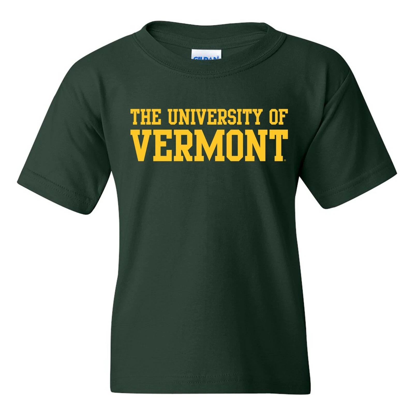 Vermont Catamounts Basic Block Youth T-Shirt - Forest XL