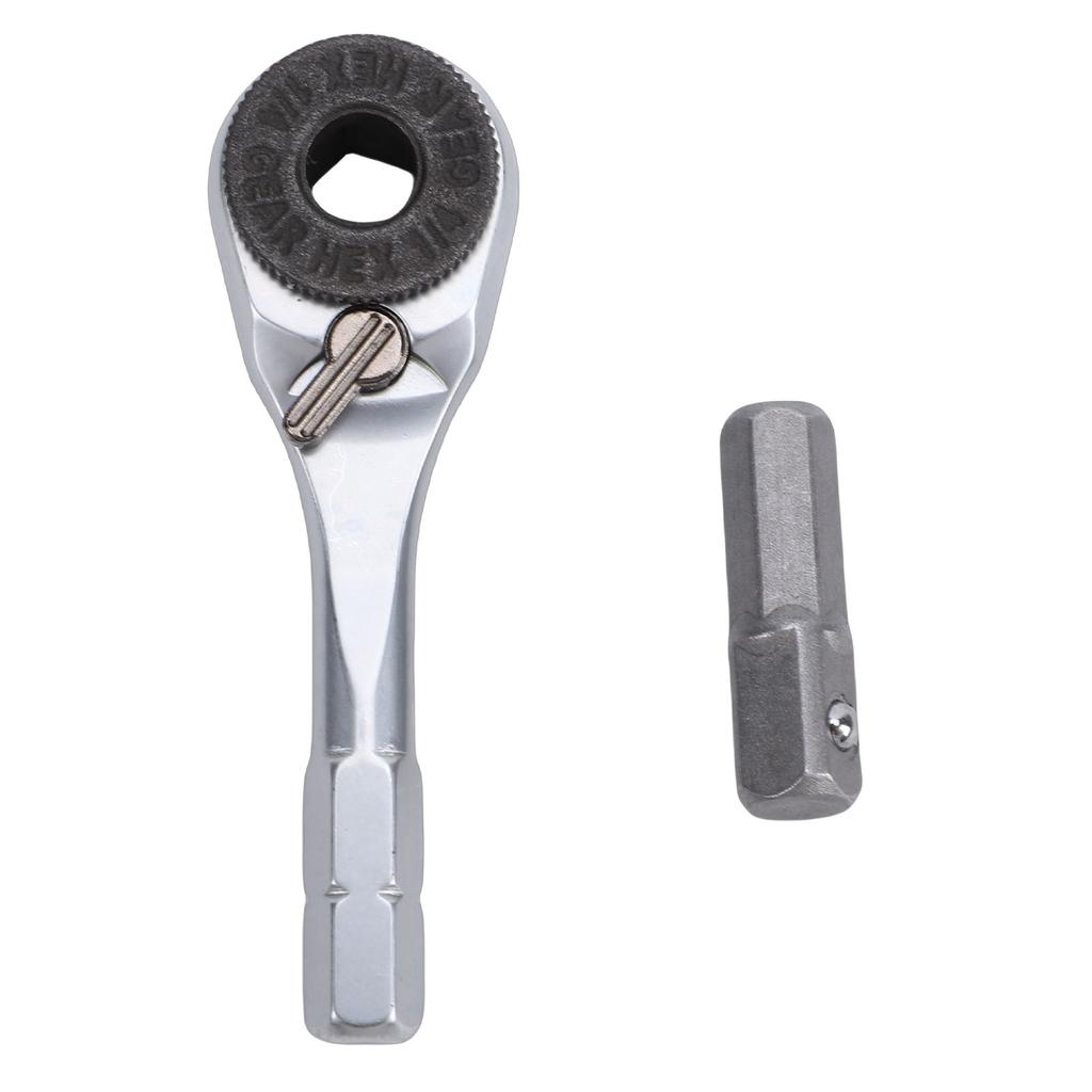 Hex Ratchet Wrench 1 4 Inch Portable Reversible Ratchet Wrench for Car Motorcycle Bike Repair