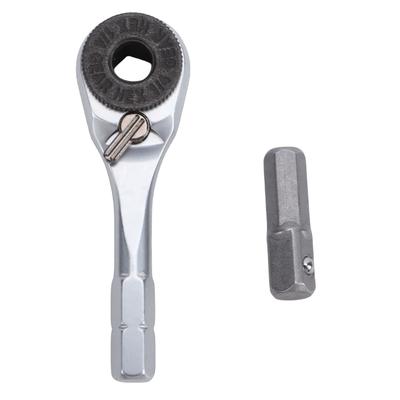 Clé à cliquet hexagonale 1/4 pouce Portable Réversible pour Réparation de Voiture Moto Vélo