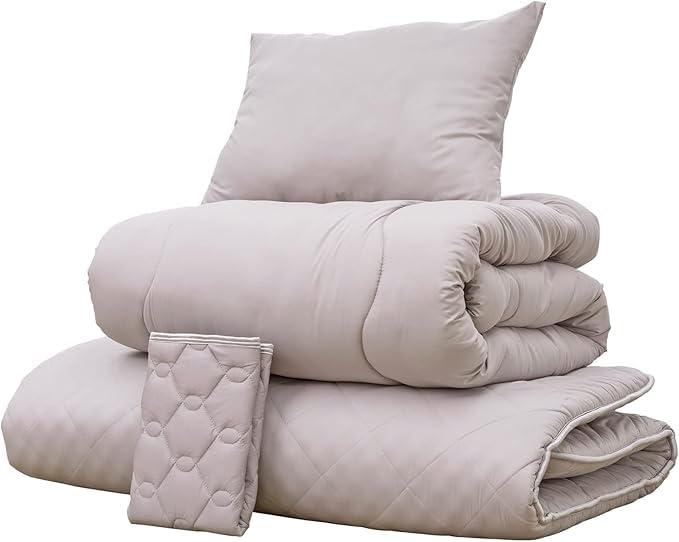 

GOKUMIN Premium Futon Futon односпальная кровать футон из уретана особой формы, прост в использовании и может использоваться для повседневного использования или для комплекта из 4 предметов Greige f4set,