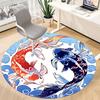 1PC Koi Fish Yin Yang Office Round Rug, Non Slip, Soft and Durable Office Rug for Interior Decoration, Perfect for Office