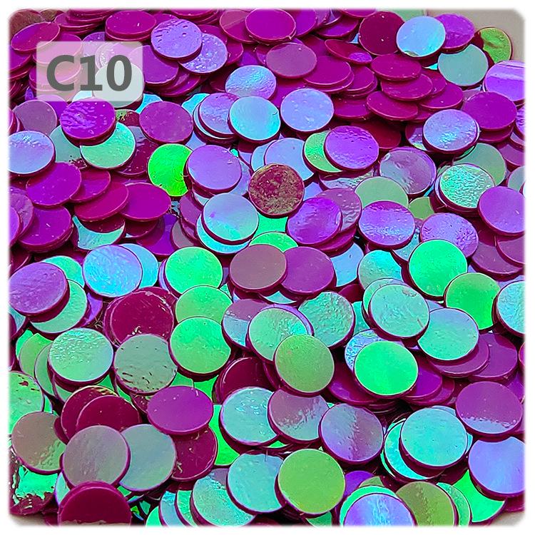 Yaleduo 6mm Flache Runde Pailletten ohne Loch für DIY-Bastelarbeiten, Handy-Dekor, Epoxidharz-Kunst und Nageldesign