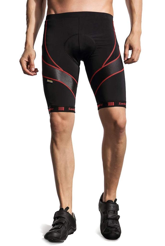Santic Men's Cycling Pants, Racer Pants with Coolmax 3D Pad, Size XXXL