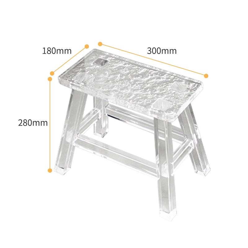 Nordic Furniture,Stone Patterned Acrylic Stool,Transparent Shoe Changing Stool,Creative Footstool,Leisure Seat Chair,Customized