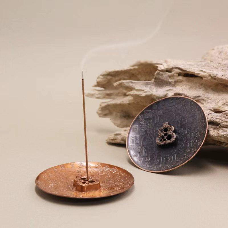 Queimador de Incenso Formato Lótus Liga de Cobre Suporte Queimador Prato de Incenso Vareta Cone de Incenso Artesanato de Aromaterapia