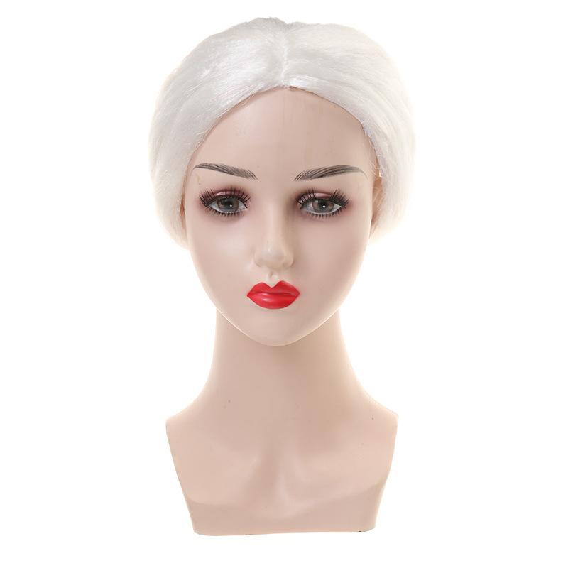 Graue Opa Oma Perücke Ältere Vermieterin Stil Realistisches Kostüm Haar für Cosplay Rollenspiel Party Bühnenauftritt