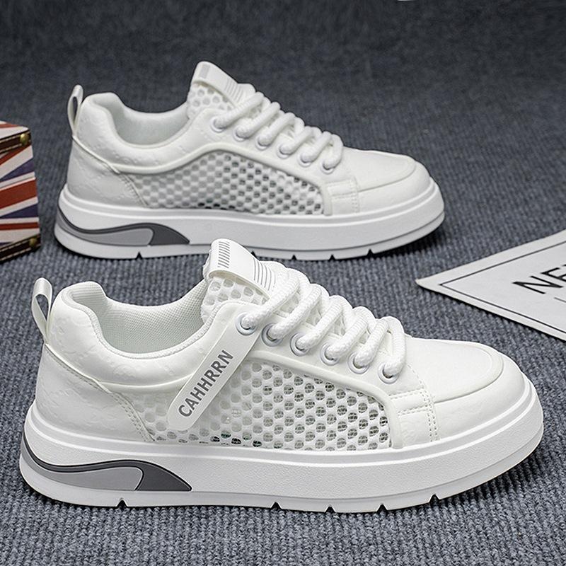 

Большие сетчатые полые туфли Молодые и юные студенты сетчатые повседневные мужские туфли Летние универсальные нишевые туфли с высоким подъемом мужчины 44