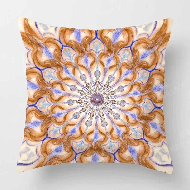 Fall Home Decor Autumn Living Room Throw Pillow Cover Sofa Boho Cushion Cover Mandala