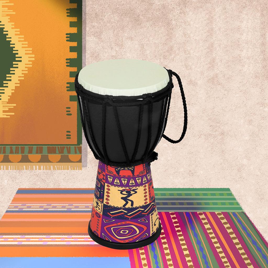 4 Inch PVC Goat Skin African Drum Djembe Percussion Musical Instrument Teaching Kids Toy African Hand Drums Accessories