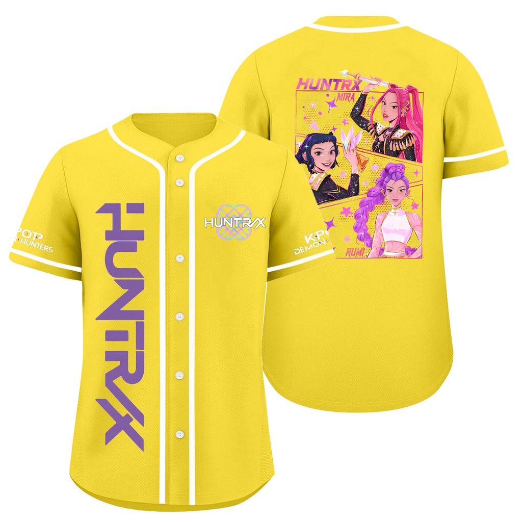 Children's Casual Cartoon Print Short-sleeved Baseball Jerseys Children's Sportswear Top