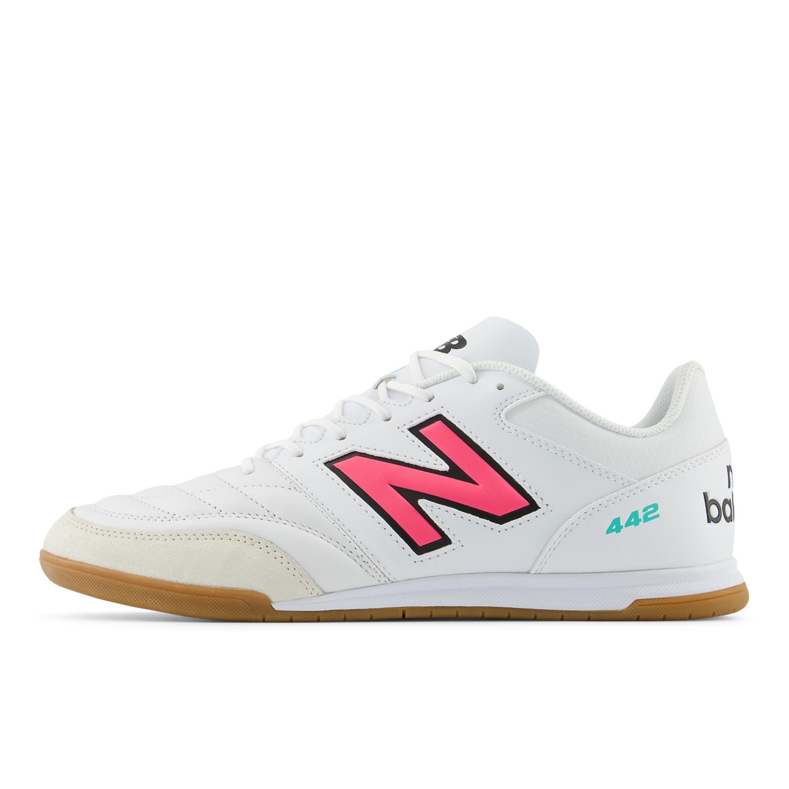

New Balance 442 TEAM ID MS42I Indoor Futsal WH2 Size 2E Shoes, Full-Grain Leather, Men s, (WHITE), 26.0 cm,