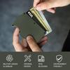 Wallet - Blocking Front Pocket Credit Card Holder - Metal Walletn With Cash Strap Money Clip