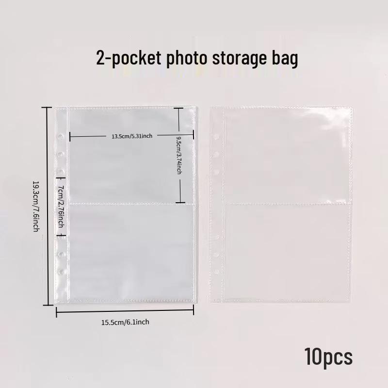 Ins Style A5 Laser Star 6-Hole PVC Loose-Leaf Zipper Binder: Planner, Photo Album, Card & Jewelry Storage