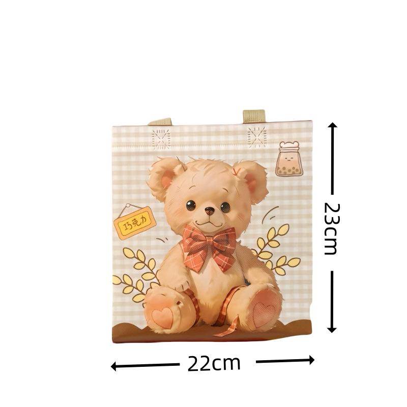 StoBag Cute Teddy Bear Gift Bags for Sweets Reusable Non Woven Kids Birthday Party Favor Candy Treat Shopping Tote